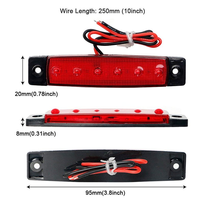 Shangyuan Navigation Lights, LED Boat Light for Bow Light, Marine Led Lights Strip for Kayak Pontoon Boat Dinghy Yacht Vessel Catamaran, with Screw Set & Foam Tape Bases, 2PCS Red and 2PCS Green - Image 2
